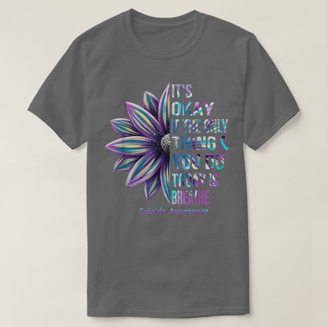 Sunflower Suicide Prevention Awareness Month Famil T Shirt (Design framsida)