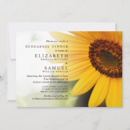 Sunflower Summer Rehearsal Dinner Invite Inbjudningar