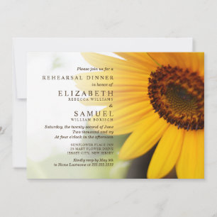 Sunflower Summer Rehearsal Dinner Invite Inbjudningar