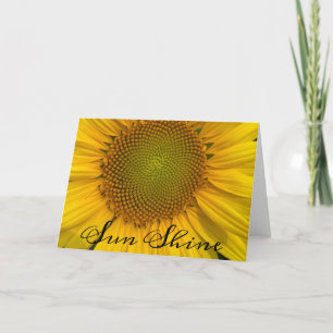 SUNFLOWER SUNSHINE PHOTO GREETING CARD KORT