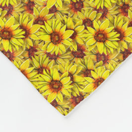 Sunflower Throw Blanket Fleecefilt