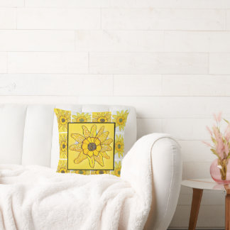 Sunflower Throw Pillow Kudde