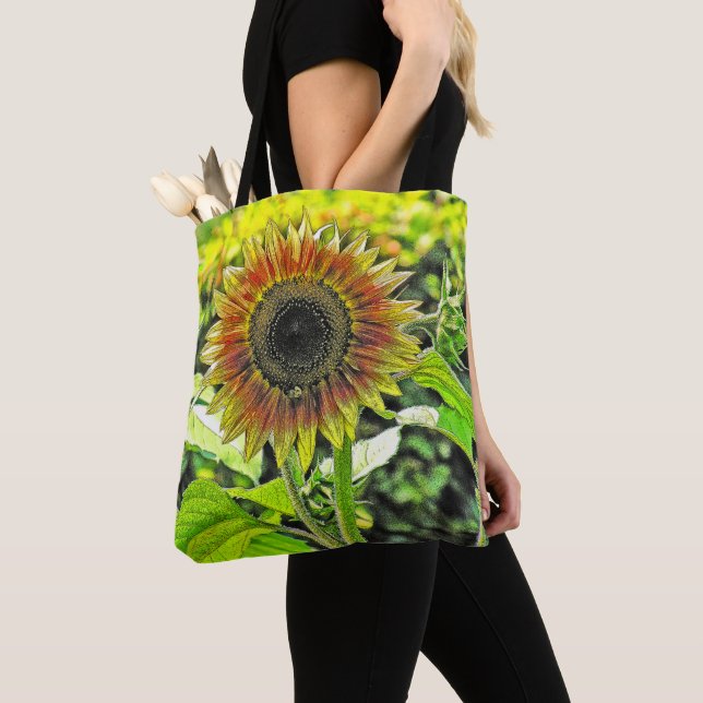 SUNFLOWER TOTE TYGKASSE (Närbild)