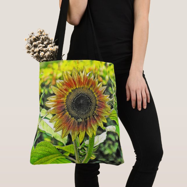 SUNFLOWER TOTE TYGKASSE (Närbild)