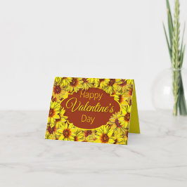 Sunflower Valentine's Day Card Kort