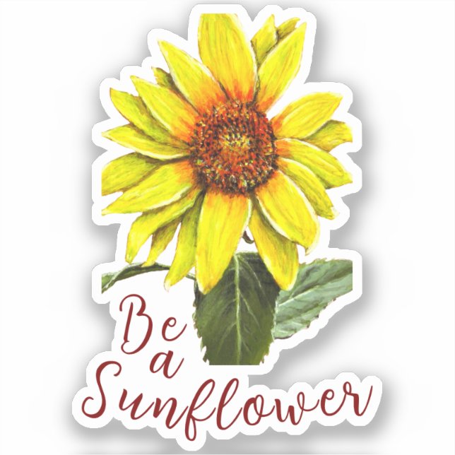 Sunflower Vinyl Sticker Klistermärken (Framsida)