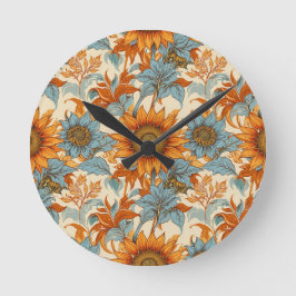 Sunflower Wall Clock Rund Klocka