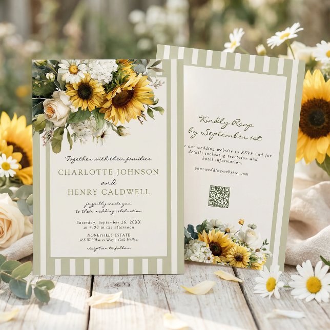 Sunflower Wedding  Inbjudningar (Skapare uppladdad)