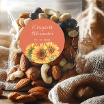 Sunflower Wedding Sticker Runt Klistermärke<br><div class="desc">Add a joyful, rustic touch to your wedding with our Sunflower Wedding Stickers—the perfect detail for your wedding correspondence, favor bags, envelopes, or décor. These custom stickers feature vibrant watercolor sunflower artwork, symbolizing warmth, happiness, and new beginnings. Personalize the text to include your names, wedding date, or a heartfelt message...</div>