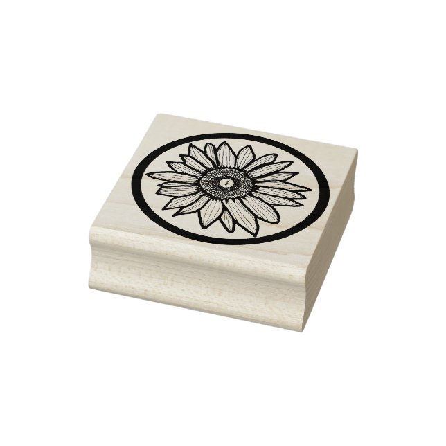 Sunflower Wood Art Stamp Stämpel (Stämpel)