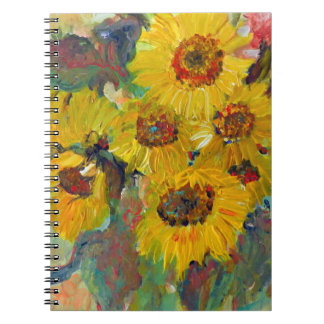 sunflower writing pad anteckningsbok