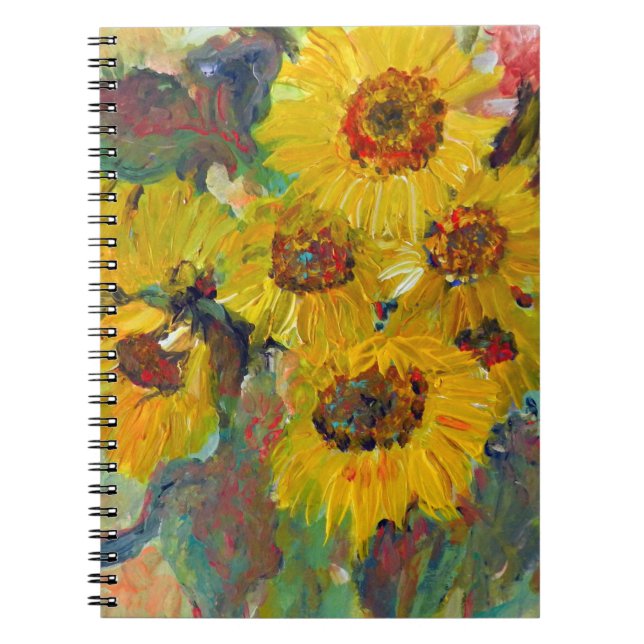 sunflower writing pad anteckningsbok (Framsidan)