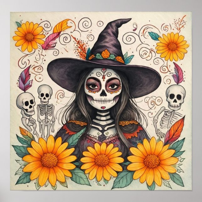 SunflowerDayOfTheDeadWitch Poster (Framsidan)