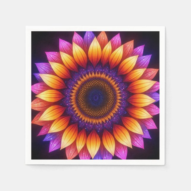 SunFlowerMandala Pappersservett (Framsidan)