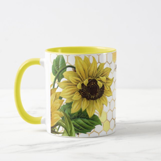 SUNFLOWERS AND BEES MUGG (Vänster)