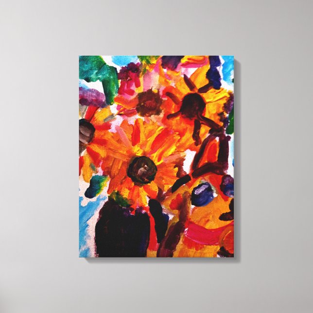 Sunflowers and chihuahua  canvastryck (Framsida)