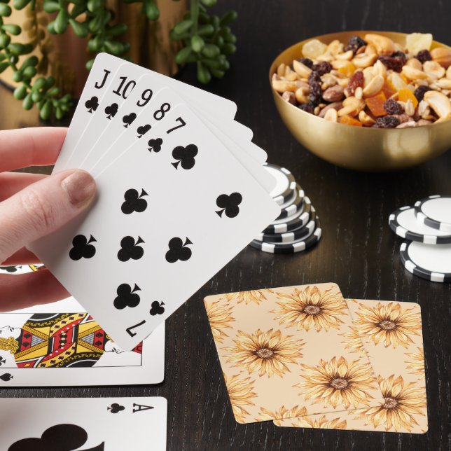 Sunflowers Classic Playing Cards Casinokort (På plats)