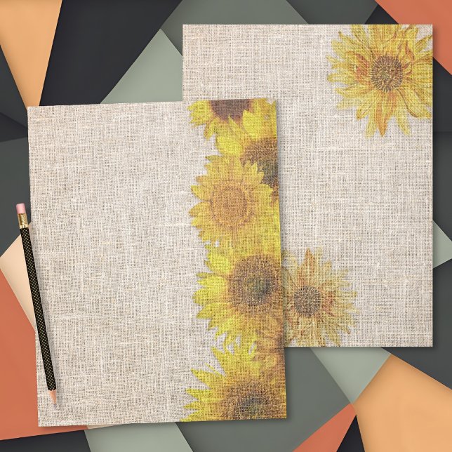 Sunflowers Decorated Double-sided Scrapbook Paper (Skapare uppladdad)