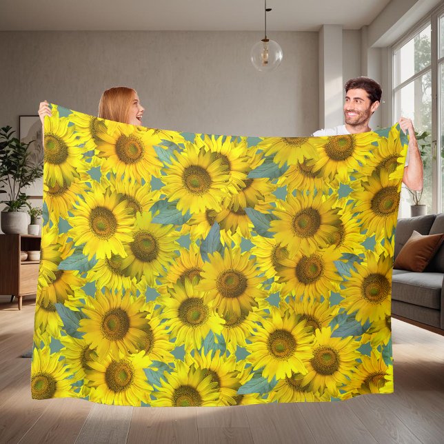 Sunflowers  fleecefilt (Skapare uppladdad)