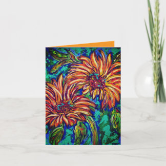 Sunflowers Folded Thank You Card Tack Kort