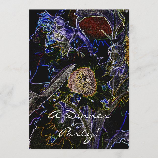 SUNFLOWERS-inbjudan Meny (Framsida)