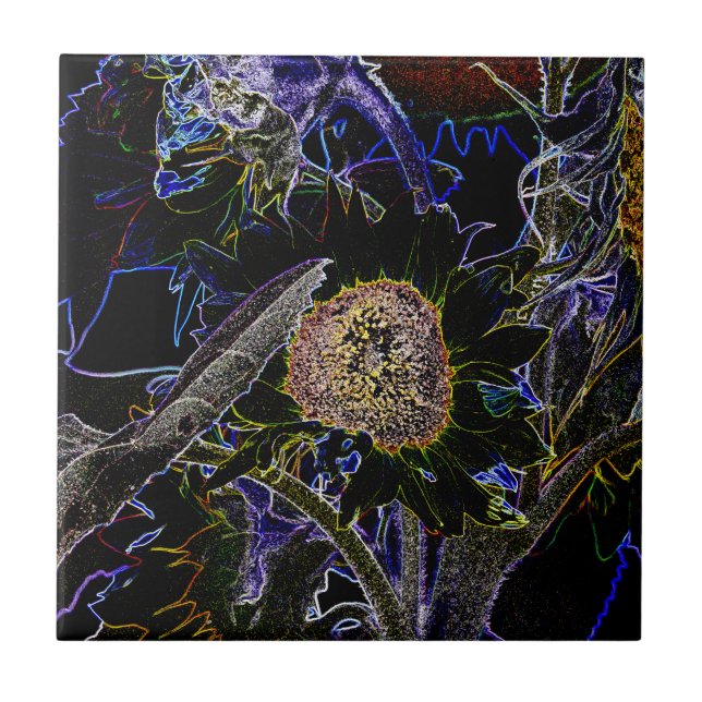 SUNFLOWERS KAKELPLATTA (Framsidan)