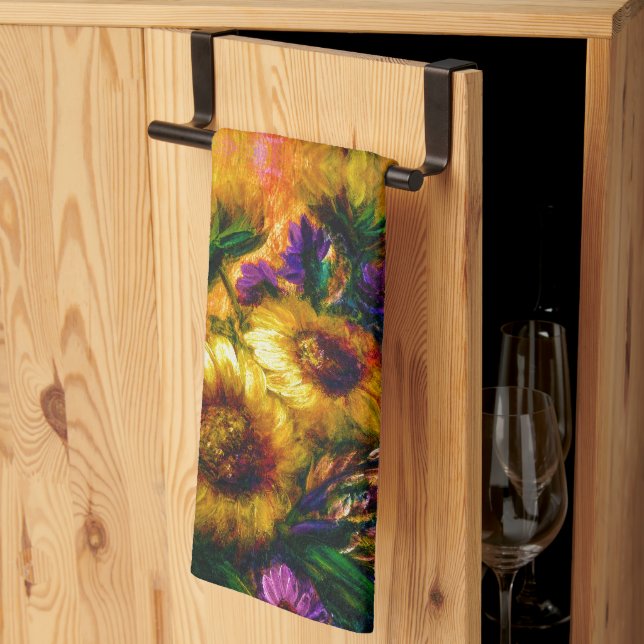 Sunflowers Kökshandduk (Thirds Fold)