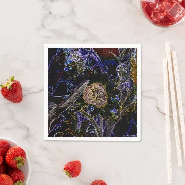 SUNFLOWERS PAPPERSSERVETT (Insitu)