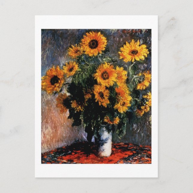Sunflowers postcard vykort (Framsida)
