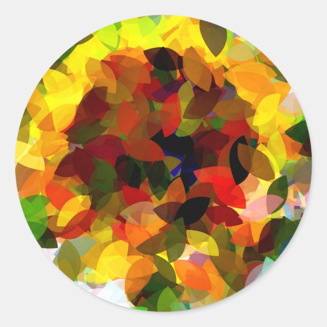 SUNFLOWERS RUNT KLISTERMÄRKE (Framsida)