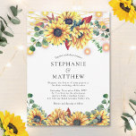 Sunflowers String Lights Mason Jars Fall Wedding Inbjudningar<br><div class="desc">These sunflower watercolor wedding invitations feature a watercolor sunflower design with eucalyptus leaves,  fall leaves,  mason jars and string lights. Personalize them with your text. Matching products available.</div>