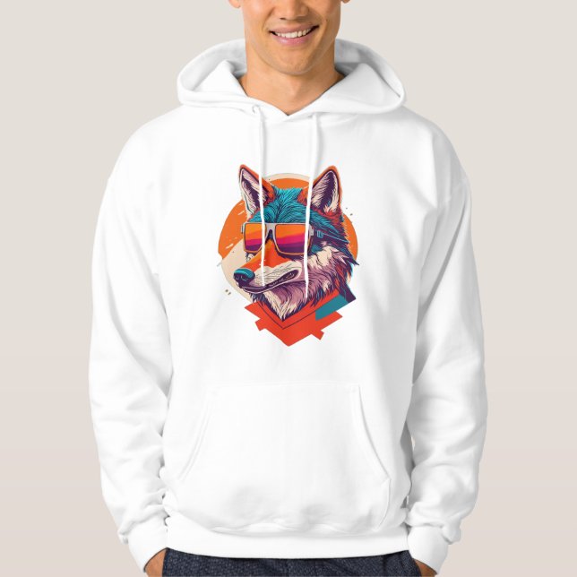 SUNGLAS FÖR VARGENS VARNING. HOODIE (Framsida)