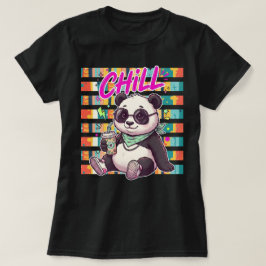 Sunglasögon för Panda Björn T-Shirt för Sommaren m