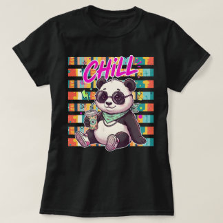 Sunglasögon för Panda Björn T-Shirt för Sommaren m