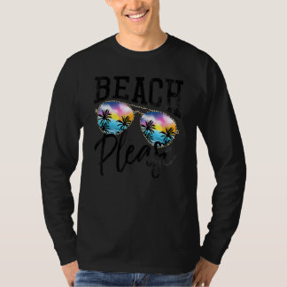 Sunglass Beach Snälla Hawaii Beach Hej Sommaren T Shirt