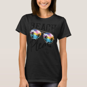 Sunglass Beach Snälla Hawaii Beach Hej Sommaren T Shirt