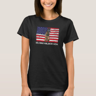 Sunglass Belgiska Malinois Mamma Flagga American U T Shirt