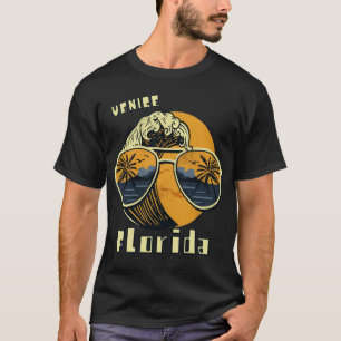 Sunglass Florida Venice Handflatan träd Beach Ocea T Shirt