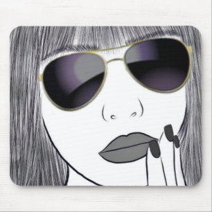 Sunglass Girl Mousepad Musmatta