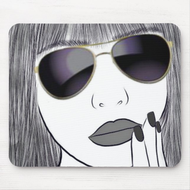 Sunglass Girl Mousepad Musmatta (Framsidan)