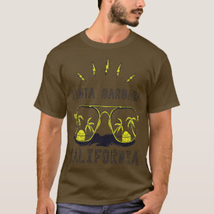 Sunglass Kalifornien Santa Barbara Handflatan träd T Shirt