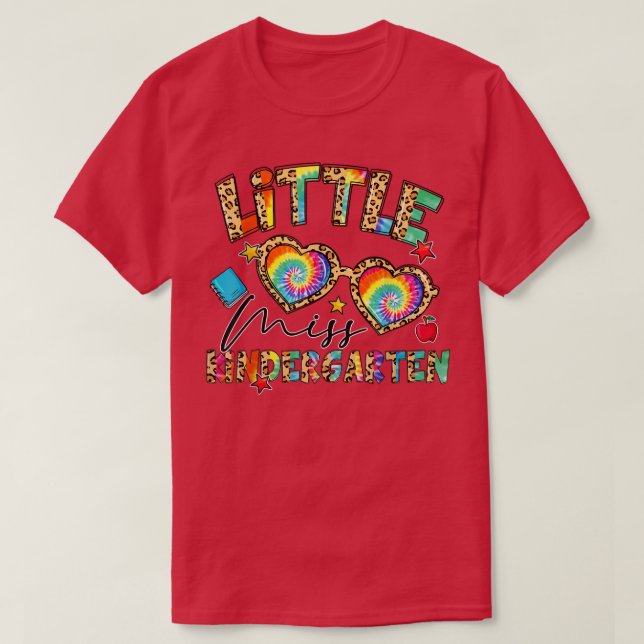 Sunglass Little Miss Kindergarten Back to school T Shirt (Design framsida)