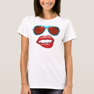 Sunglass Smile Lycklig Ansikte T Shirt