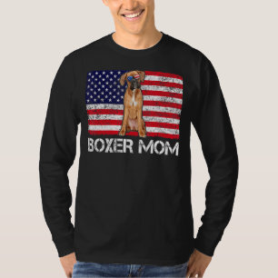 Sunglasses Boxer Mamma Flagga Amerika USA Hund T Shirt