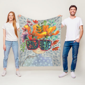 Sunglasses Creatitivity Fleece Blanket