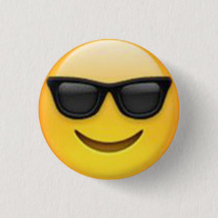 Sunglasses Emoji Button Knapp