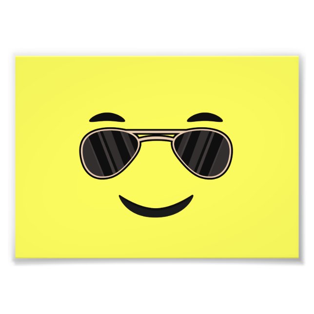 Sunglasses Emoji Fototryck (Framsidan)