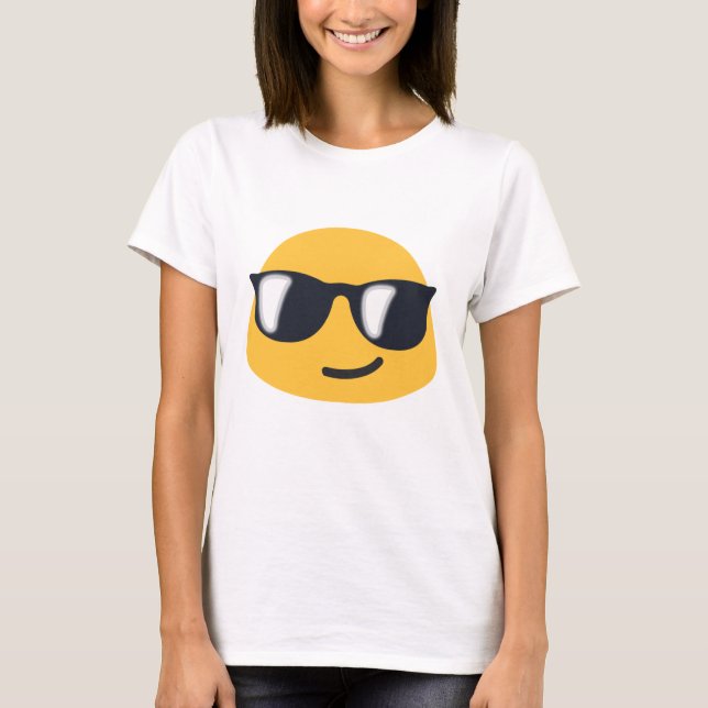Sunglasses Emoji T Shirt (Framsida)