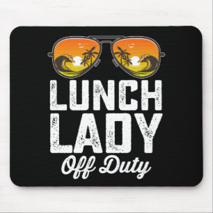 Sunglasses för lunchdamen på sista skoldagen musmatta