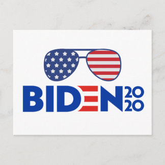 SUNGLASSES JOE BIDEN FÖR PRESIDENT 2020-VALET VYKORT